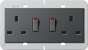 Doppelsteckdose 13A abschaltbar anth 278328 