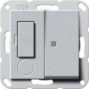 Fused outlet 13A Kontroll. abschaltbar alu 278726 