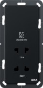 Rasiersteckdose 115-230V schwarz 2820005 