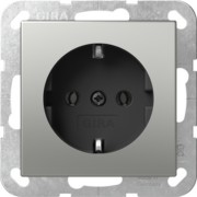 SCHUKO-Steckd. o.Kr. Edelstahl 4466600 
