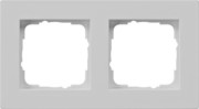 Abdeckrahmen 2-f. flach, grau 0212375 