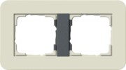 Abdeckrahmen 2fach Sand/Anthrazit 0212427 