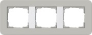 Abdeckrahmen 3fach Grau/Reinweiß 0213412 