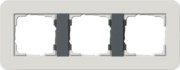 Abdeckrahmen 3fach Hellgrau/Anthrazit 0213421 