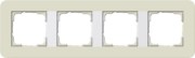 Abdeckrahmen 4fach Sand/Reinweiß 0214417 
