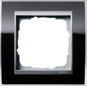Abdeckrahmen 1fach klar schwarz 0211736 