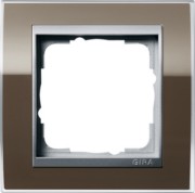 Abdeckrahmen 1fach klar braun 0211766 