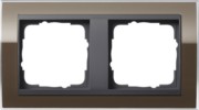 Abdeckrahmen 2fach klar braun 0212768 