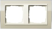 Abdeckrahmen 2fach klar sand 0212771 