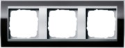 Abdeckrahmen 3fach klar schwarz 0213736 