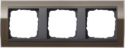 Abdeckrahmen 3fach klar braun 0213768 