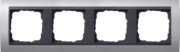 Abdeckrahmen 4f. alu f.anth.ZL,bruchsich. 021406 