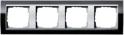 Abdeckrahmen 4fach klar schwarz 0214736 