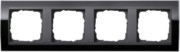 Abdeckrahmen 4fach klar schwarz 0214738 