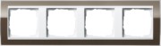 Abdeckrahmen 4fach klar braun 0214763 
