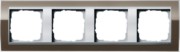 Abdeckrahmen 4fach klar braun 0214766 