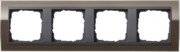 Abdeckrahmen 4fach klar braun 0214768 