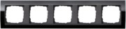 Abdeckrahmen 5fach klar schwarz 0215738 