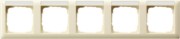 Abdeckrahmen 5-f.cw gl Schriftf. waagerecht 109501 