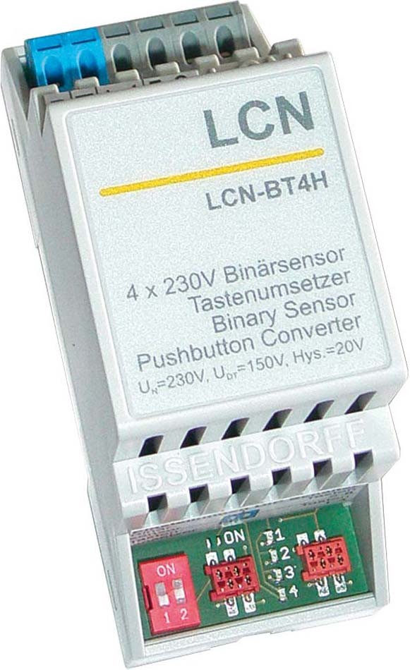 Tasten-/Binärsensor 4-f. 230V f.Hutschi. LCN - BT4H 