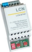 Tasten-/Binärsensor 4-f. 230V f.Hutschi. LCN - BT4H 