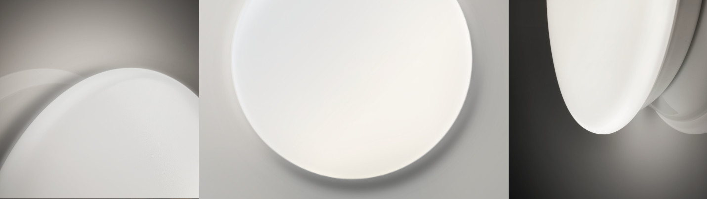 Drei Bilder von Ledinaire Wand- und Deckenleuchte IP44 IK03 nebeneinander