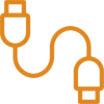 Icon zeigt Stecker als Symbol für Anschlussservice