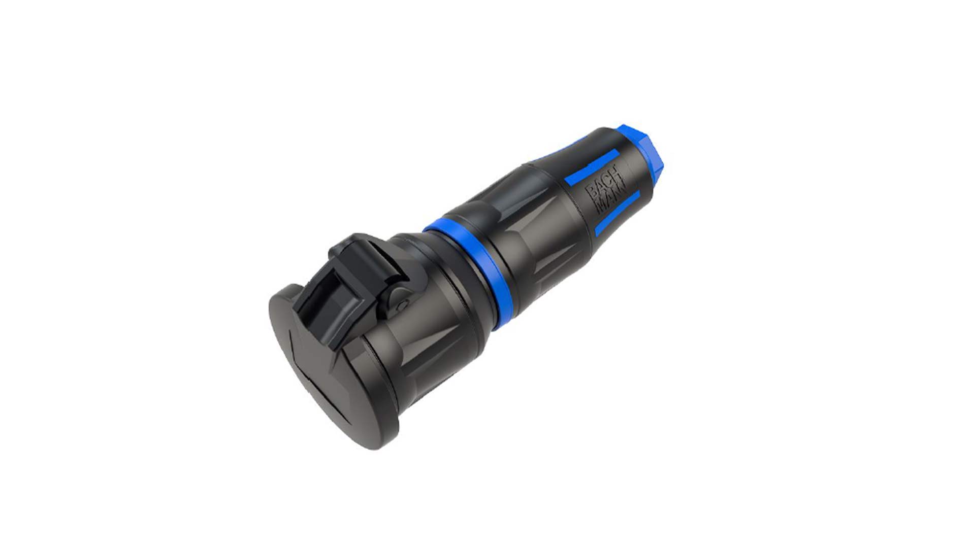 Profi-Schutzkontaktkupplung mit Klappdeckel, LED, CEE7/3 gummiert BM0017351