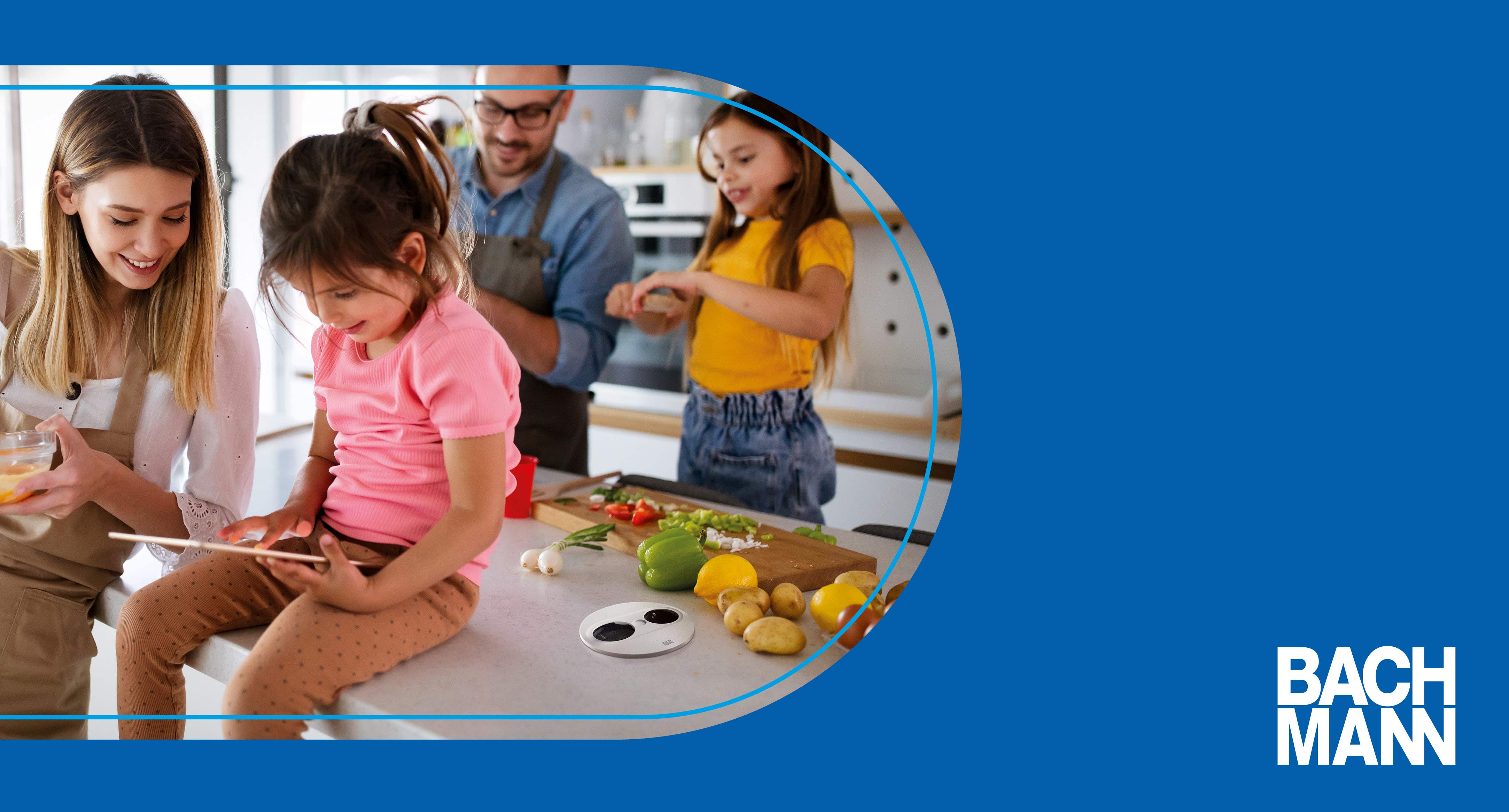 Eine Familie in der Küche