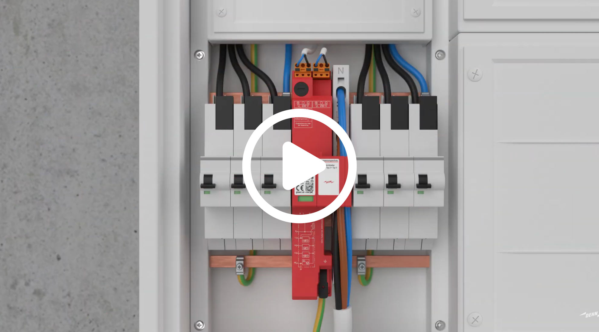 Videobild mit eingebautem Gerät des Herstellers