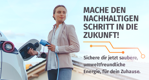 Frau lädt E-Auto