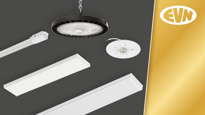 Abbildung mehrerer Leuchten des Herstellers EVN