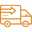Icon zeigt LKW als Symbol für Partnerschaftliche Versandkosten