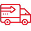 Icon zeigt LKW als Symbol für Partnerschaftliche Versandkosten