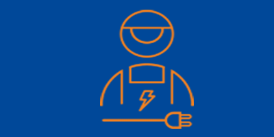 Elektriker als Icon dargestellt