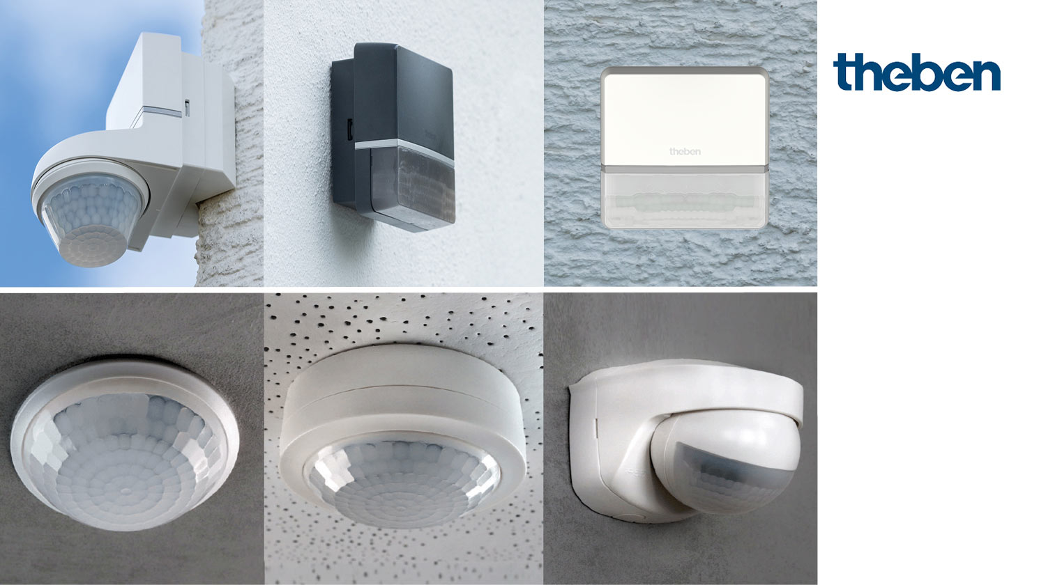 Mehrere Produkte des Herstellers Theben nebeneinander