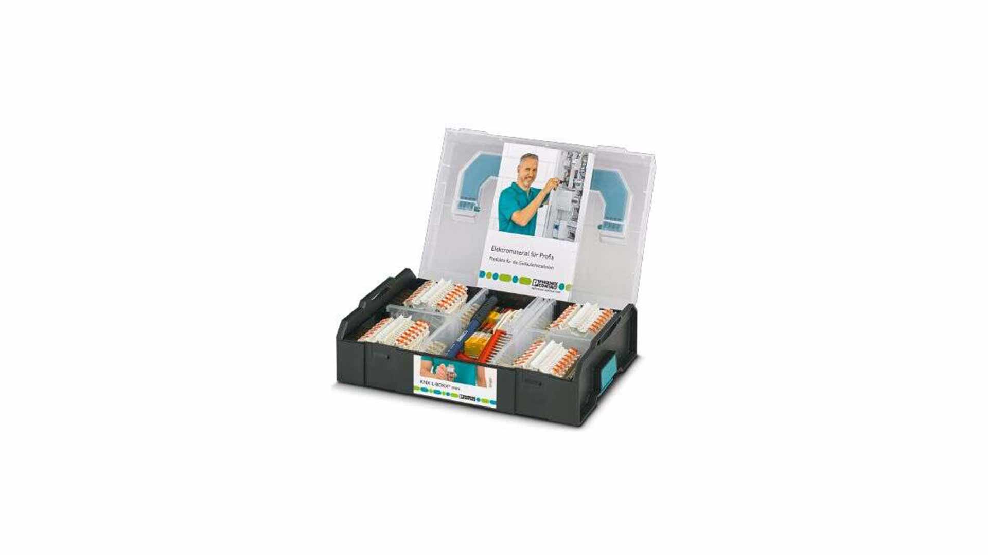 Koffer mit Elektroinstallationsmaterial des Herstellers
